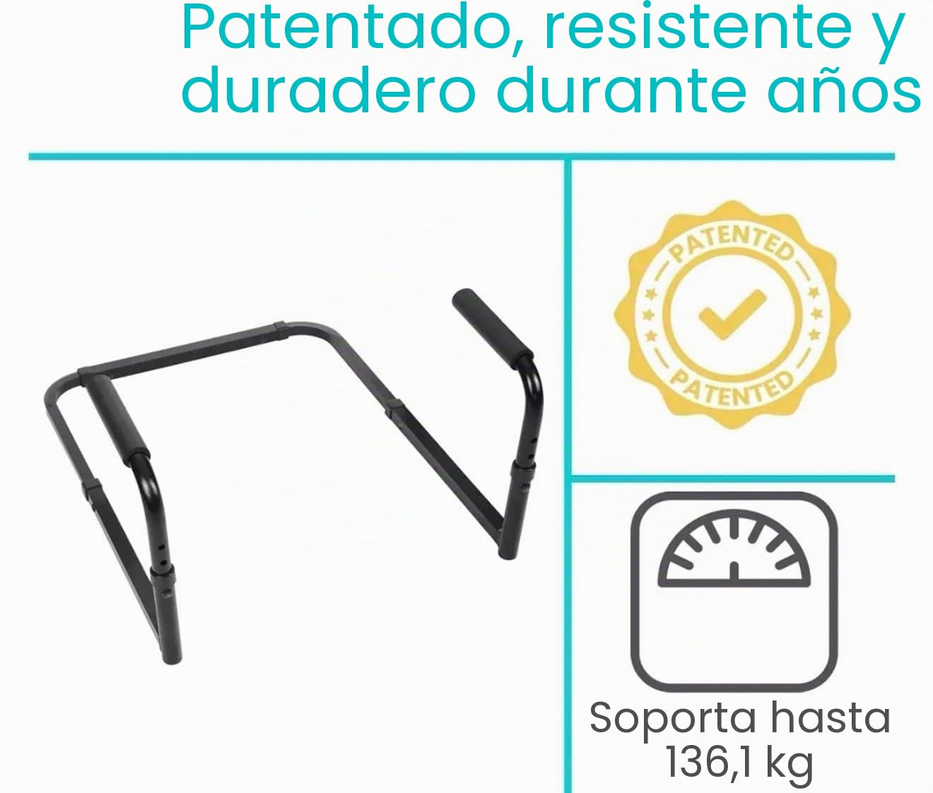 Ayuda para Ponerse de Pie - Barra de Ayuda de Movilidad para Sofá, Silla - Mango de Asistencia para Pacientes, Ancianos, Personas Mayores y Discapacitados - Barra de Seguridad para Sentarse, Sofá