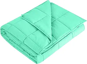 L'AGRATY Weighted Blanket - 60"x80" 20lbs Cooling Breathable Heavy Blanket Microfiber Material with Glass Beads for Adult All-Season Summer Fall Winter Soft Thick Comfort