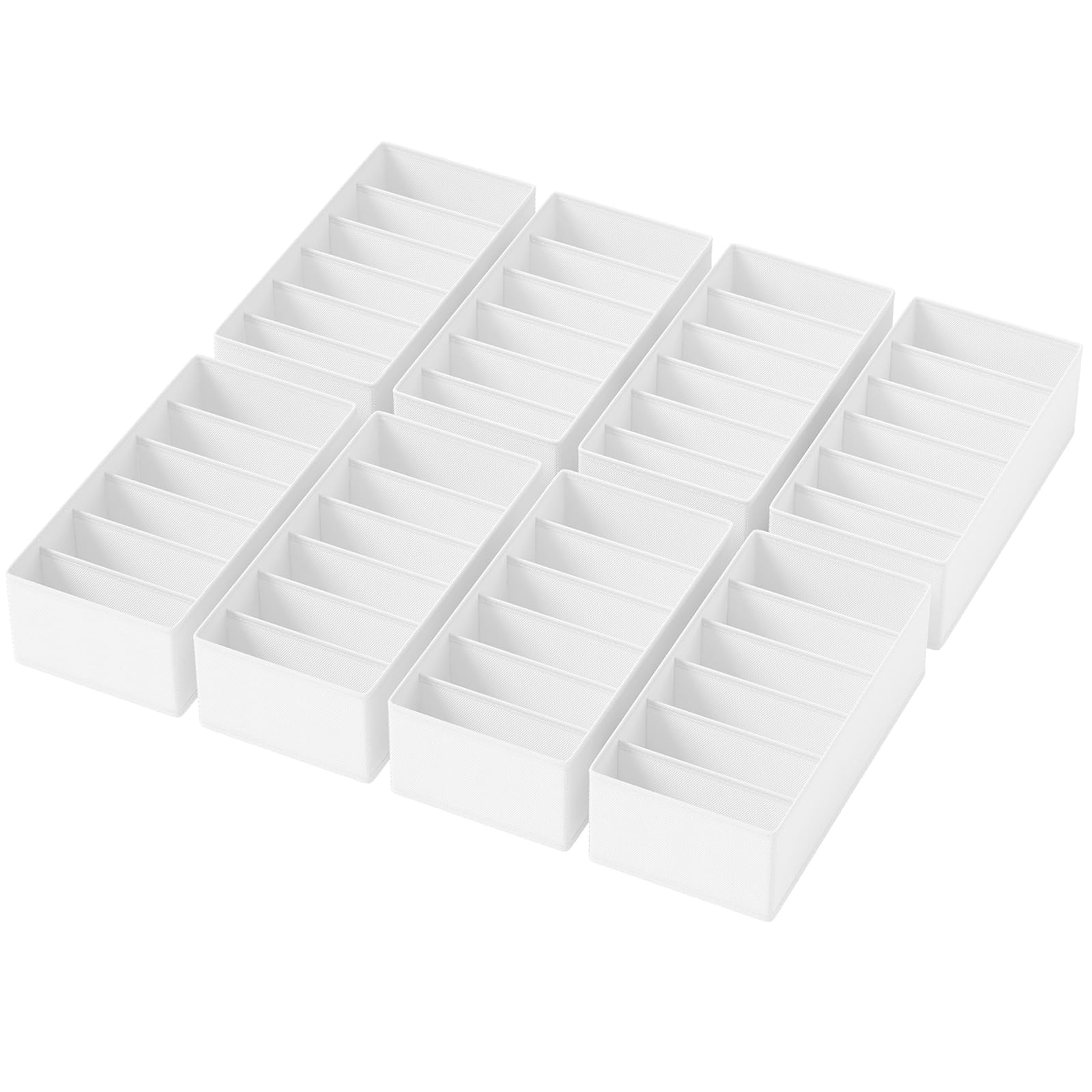 Homsorout Schubladen Organizer für Unterwäsche - 8er Set Schrank Organizer für PAX Kleiderschrank, 30 x 15 x 9 cm Baby Wickelkommode für Socken, Kinderkleidung, Weiß
