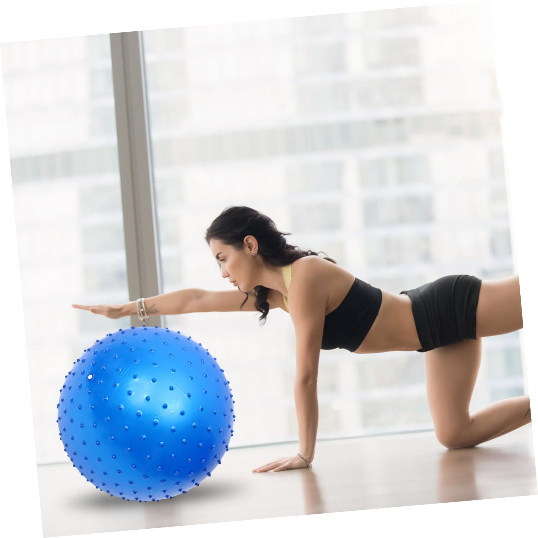 BRIGHTFUFU Thorn Yoga Ball 55CM Massage Exercise Ball for Fitness Stability & Pregnancy Training Ideal for Core Strength Physical Therapy & Sensory Play