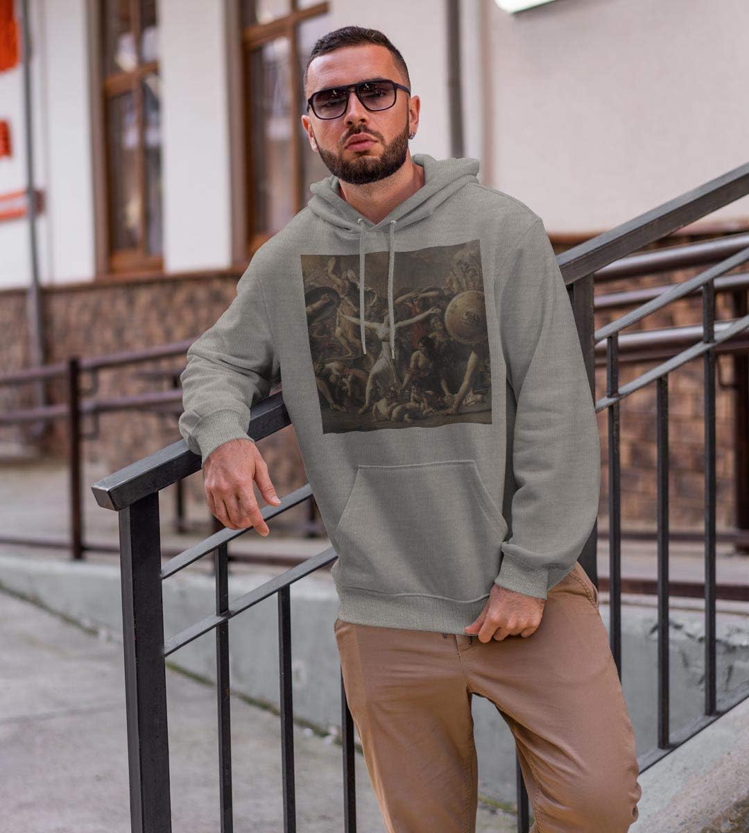 [igsticker] プリント パーカー メンズ 長袖 スウェット 綿100% 裏パイル XL サイズ size おしゃれ プルオ