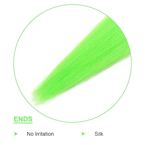 Miniatura 5 de Savasana Cabello trenzado preestirado de color rojo rosa, extensiones de cabello Kanekalon Box de 26 pulgadas, 3 paquetes de cabello trenzado con