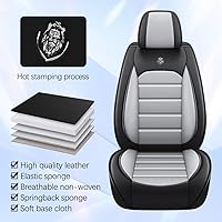 Vista 5 de Funda de asiento de cuero para Mazda2 2011-2023, fundas de asiento suaves impermeables, accesorios interiores, fundas de asiento compatibles