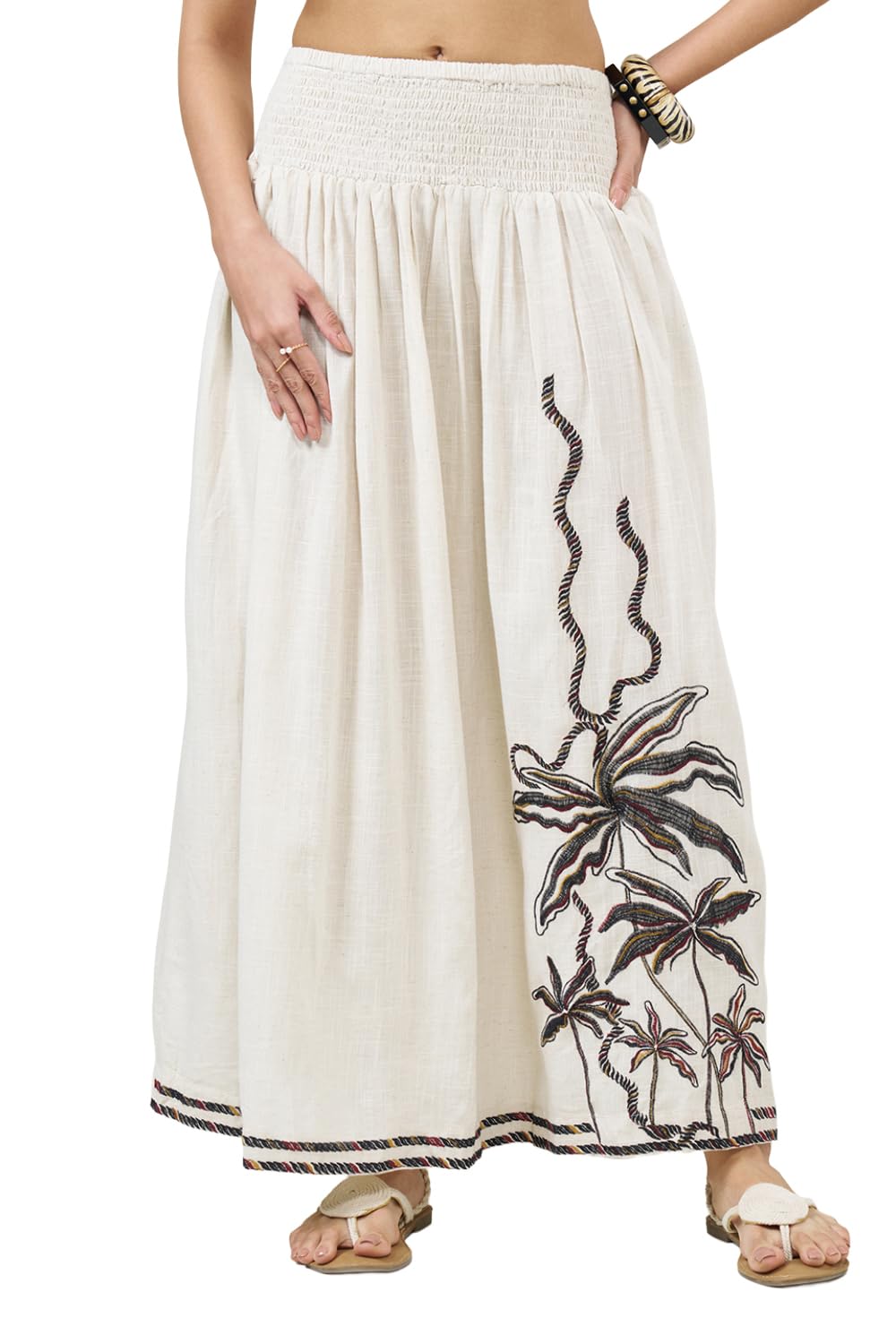 akkriti by pantaloons Womens Skirt_SS26ETAKSKT00005I71A74_Ecru_L-picture-10