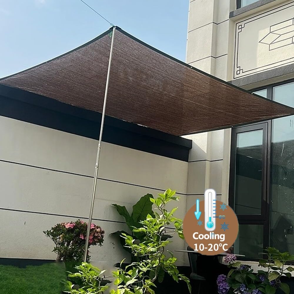 XANAYXWJ Red para sombrilla para Exteriores - Toldo de Malla con Bloqueo UV para jardín, Patio, balcón y pérgola - Vela de Sombra Solar de 8x7 m para Plantas y Flores - Protección al Aire Libre