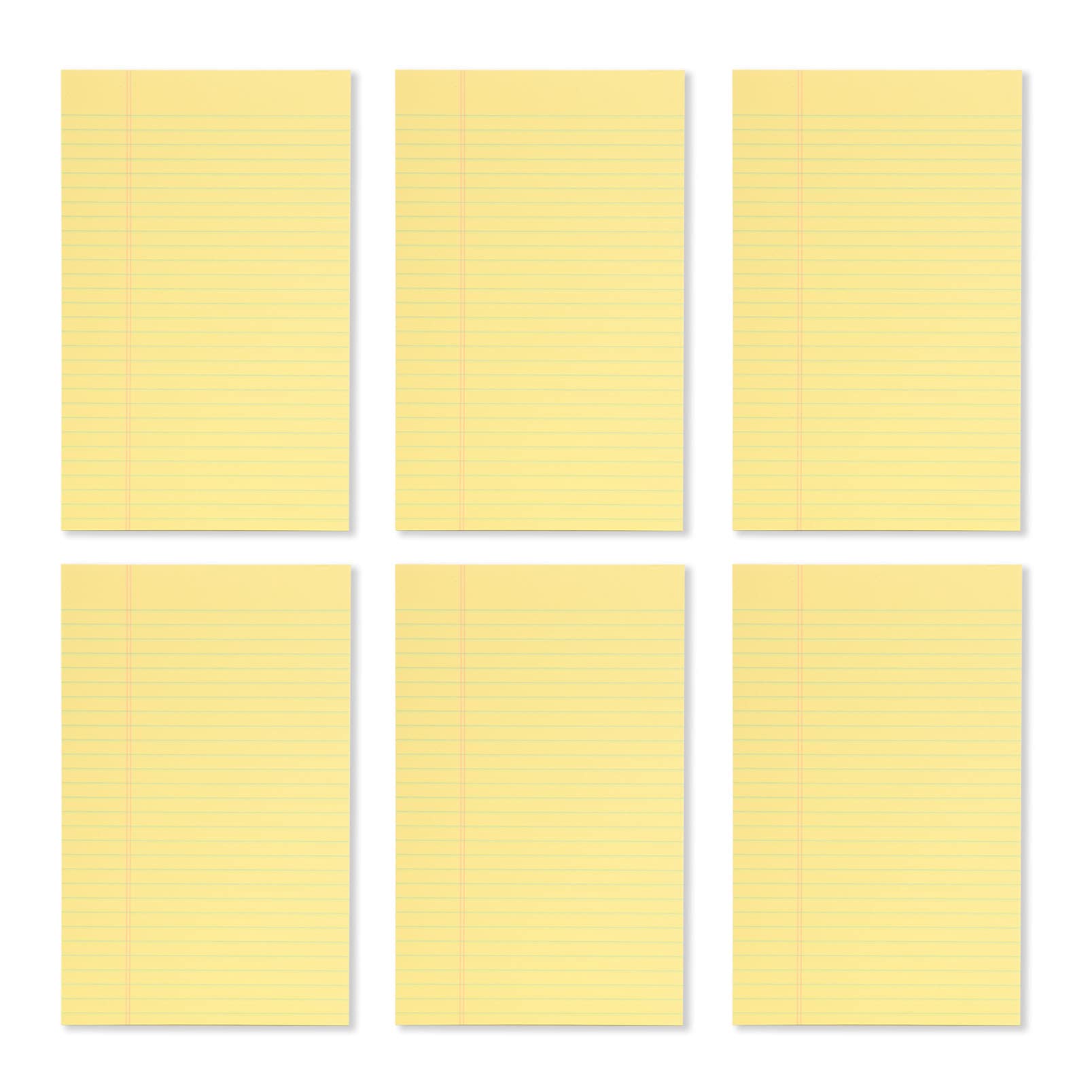 Mintra Glue Top Writing Pads (Junior (5in x 8in) - Narrow, Canary)