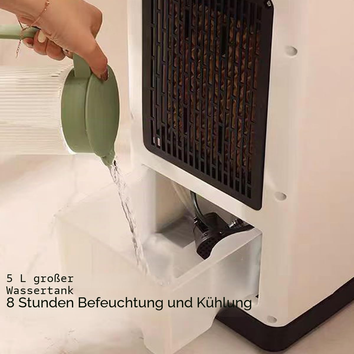 Mobiles Klimagerät 12.000 BTU mit Fernbedienung - Verdunstungskühler der Energieeffizienzklasse A, Heizung und Kühlung, Ventilator und mobiler Heizlüfter