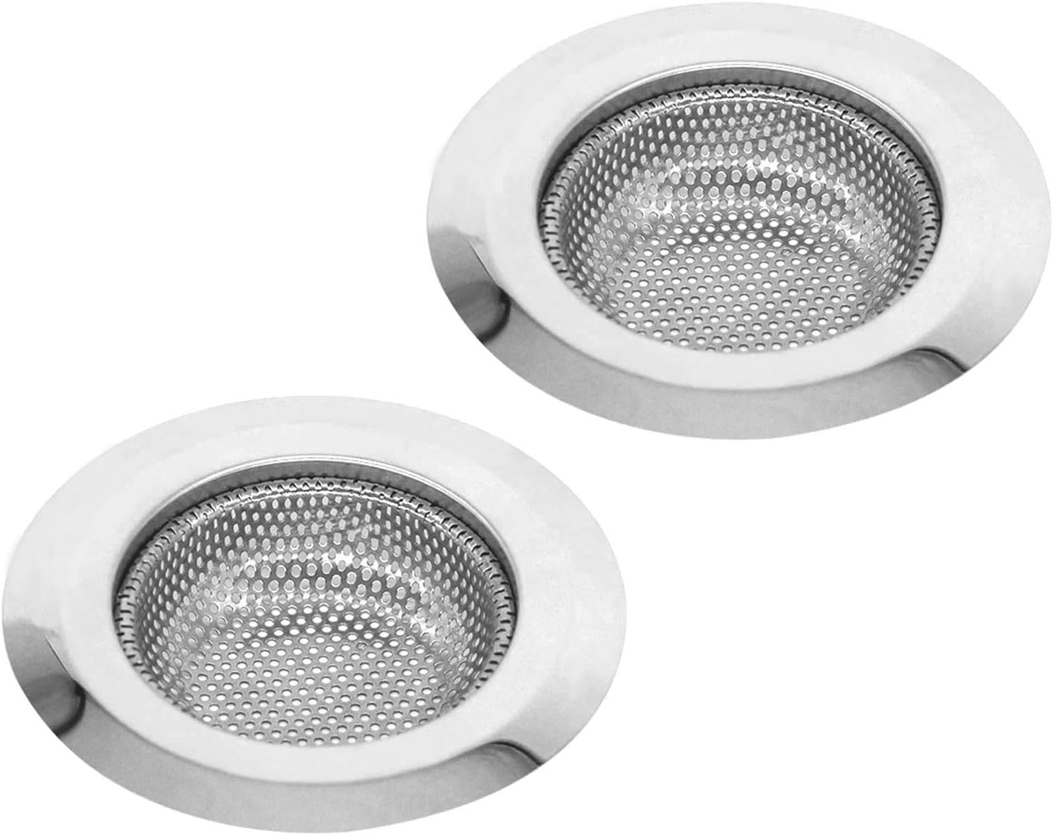 Kitchen Sink Drain Strainer 4.5'' Diameter, 304 Stainless Steel Sink Strainer, 2 PCS Amazon