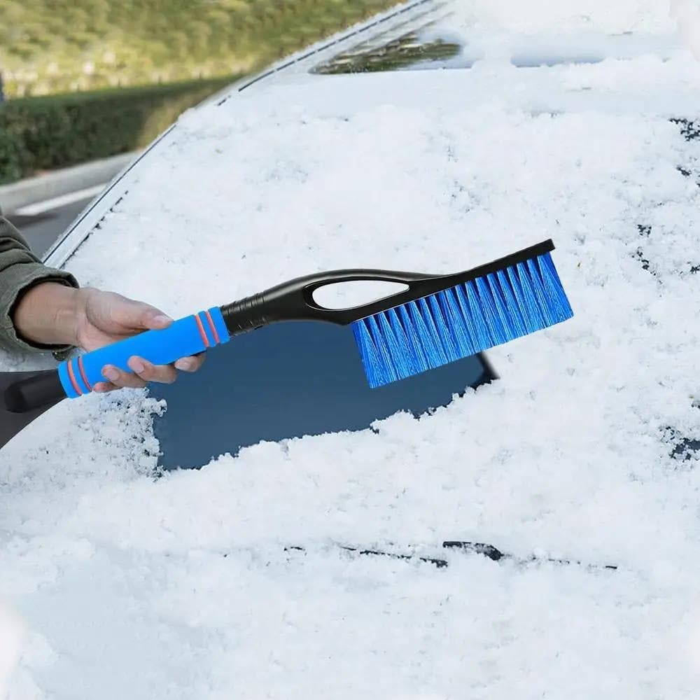 Rascador de hielo para coche Rascadores Hielo Parabrisas Coche Raspadores Hielo Eliminación Nieve Automotriz Cepillo Nieve Multifuncional Raspador Parabrisas Coche Rascadores de hielo para coche(Blanc