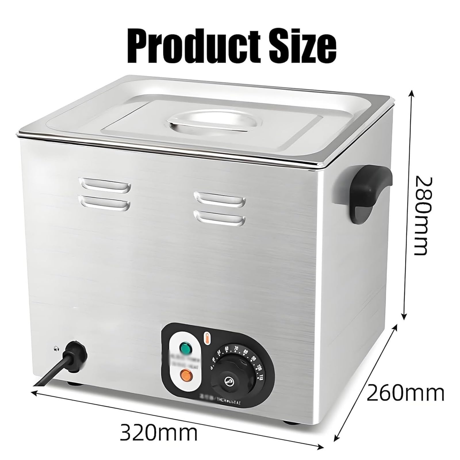 Komercyjny jajowar o mocy 2600 W, jajowar z gorącym źródłem, z koszem siatkowym, timerem i kontrolą temperatury, do kuchni restauracyjnych, kawiarni serwujących herbatę