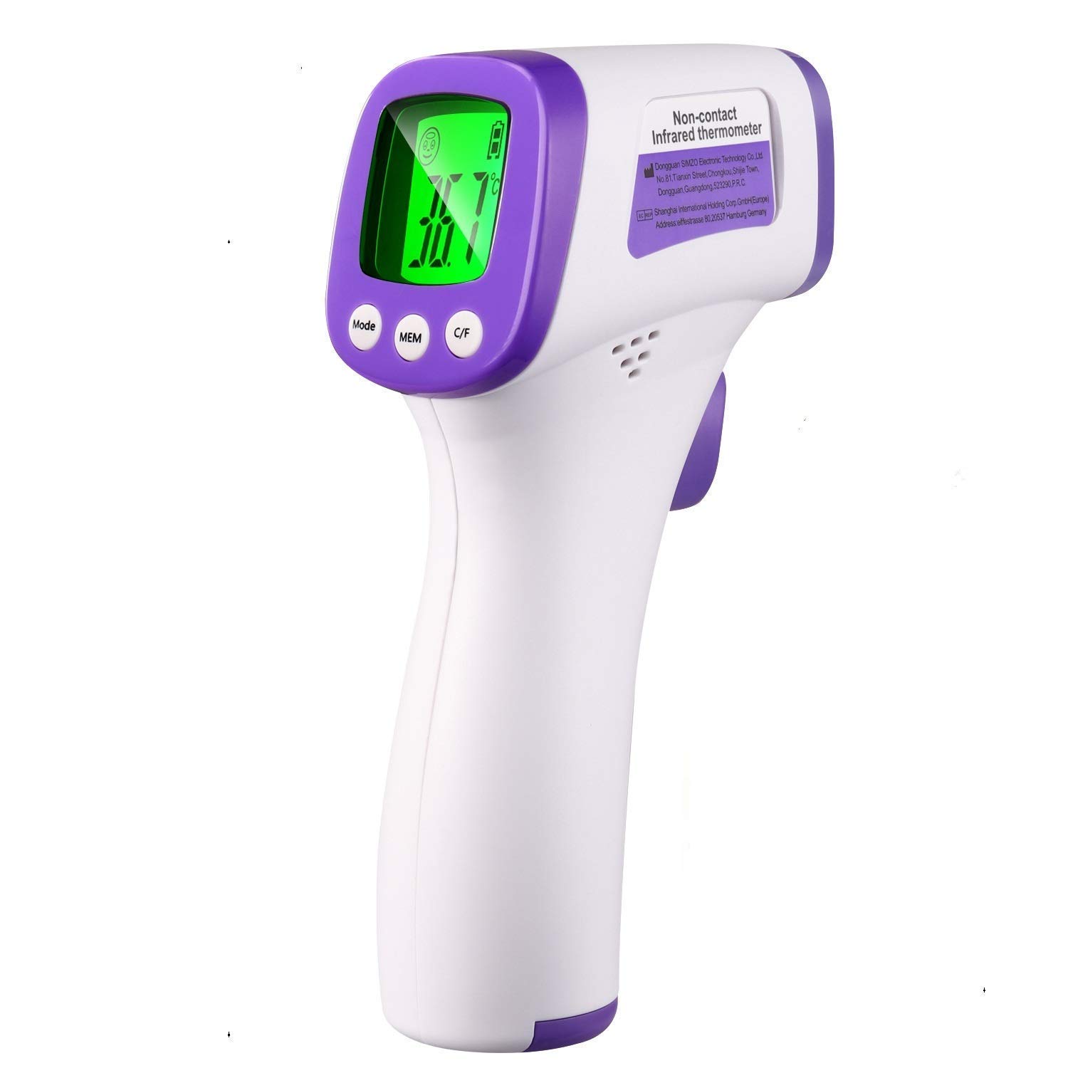 No Touch Forehead Infrared Thermometer (Stock in The US) for Kids & Adults, Accurate Instant Readings Forehead Digital Thermometer with LCD Display, Fever Alarm, Arrive Within 5 to 7 Days