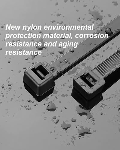 Jixik Cable Zip Ties Heavy Duty 100 Pieces 12 Inch Self-Locking Ultra Strong Plastic Wire Ties Tensile Strength Nylon Cable Tie Uv Resistant - Black #TOP2