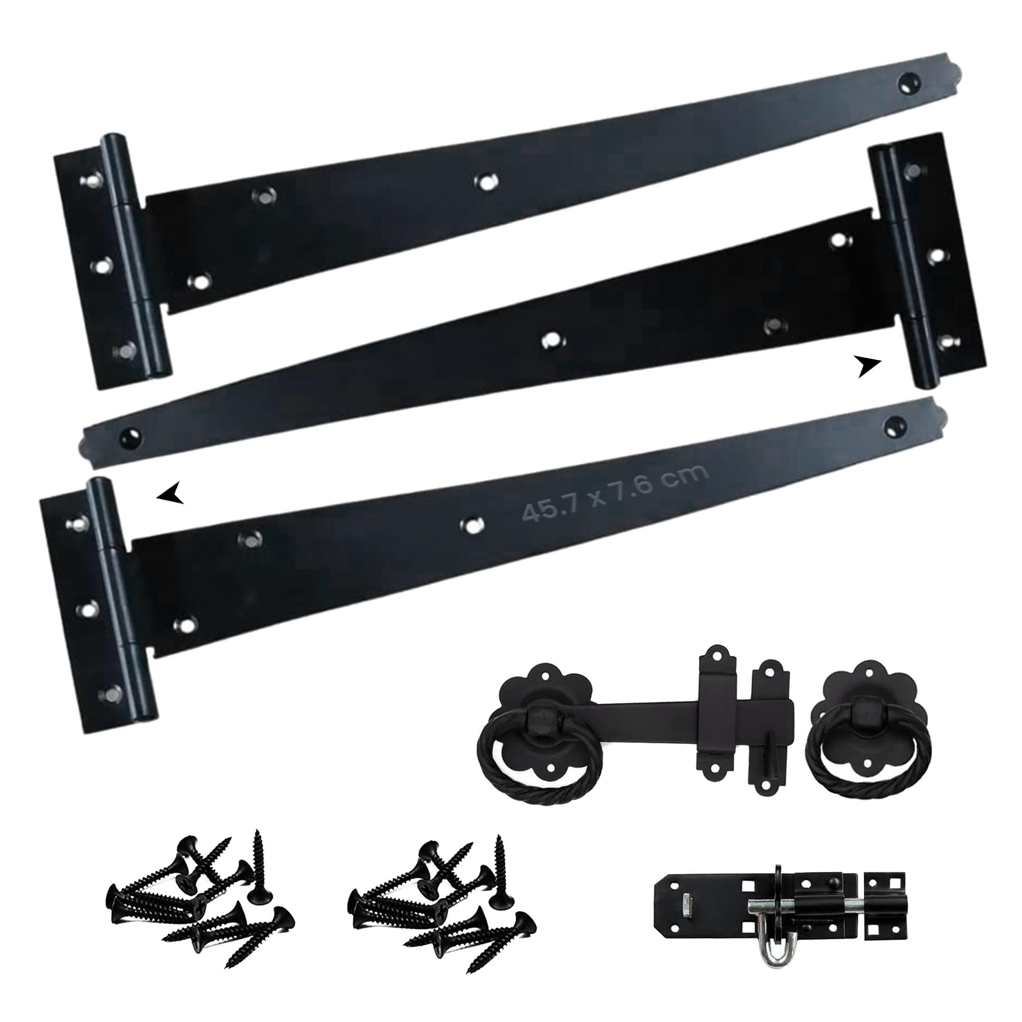 Gate Latch Garden Gate Hinges for Wooden Gates Bolt, Heavy Duty Hinges, Garden