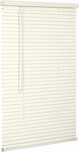 MOOD Mini persianas de oscurecimiento de habitación de 1 pulgada Persianas de 35.5 pulgadas para ventanas Tratamiento de ventana de vinilo