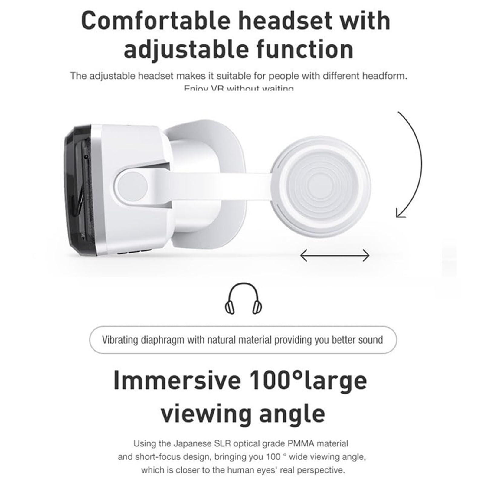 Virtual Reality VR-Headset für iPhone 16, 15, 14, 13 Pro Max Plus, Samsung Galaxy S24, S23, S22, VR-Brille mit Fernbedienung, VR-Set für Erwachsene, Kinder, Filme, Videospiele