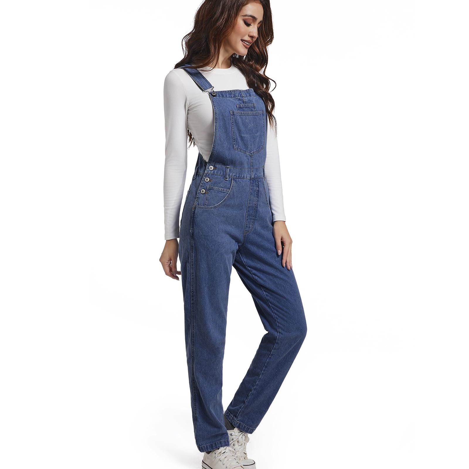 Mars Guard Women Denim Overalls Jean Bib 90s Retro Dungaree