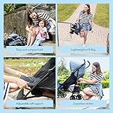 Graco EZLite, ultimate easy-to-use lightweight stroller at only 6.6kg for on-the-go families. Suitable from birth to approx. 3 years (15kg), Midnight fashion, Black - Image 3