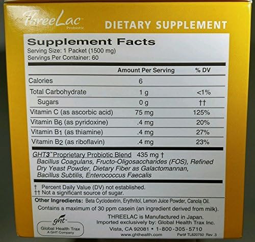 Global Health Trax Threelac Caps Probiotic Capsules 3pk