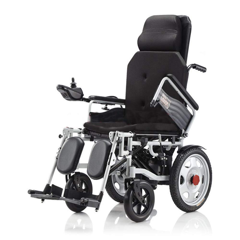 Sedia a rotelle elettrica Pieghevole Leggera, Sedia a rotelle elettrica 2 in 1 per Il Trasporto Seduto e sdraiato, sedie a rotelle elettriche per Adulti e Anziani,