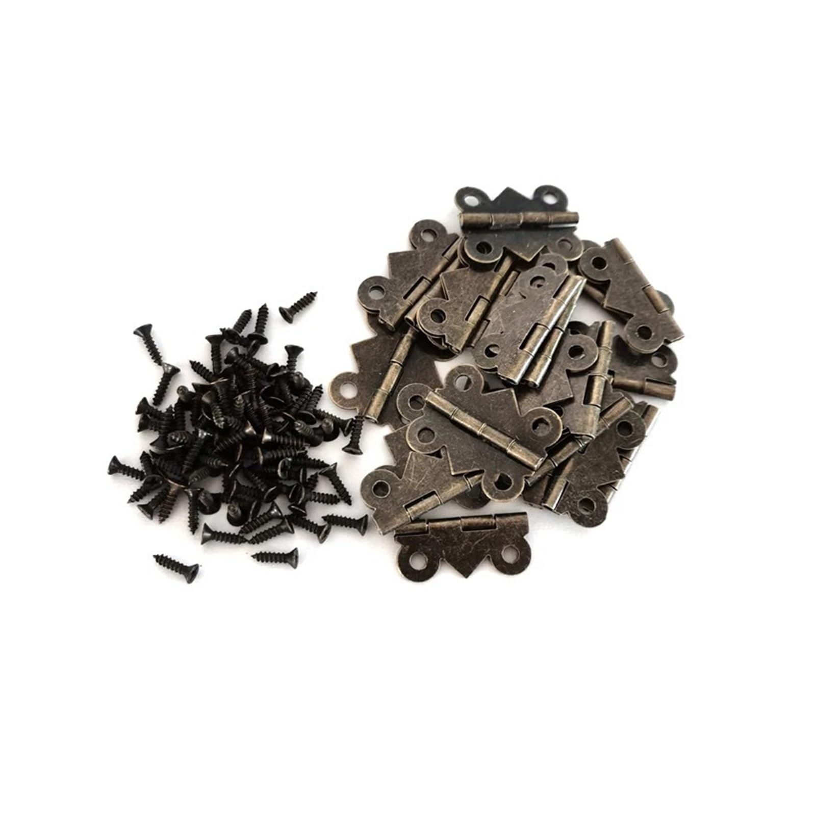 Cbtyacvlp One Color 100 Pack Mini Butterfly Iron Hinge 24X21mm With 400 M2x8 Screws Antique Bronze Vintage For Wooden Jewelry Box