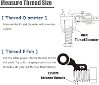 Vista 4 de Wolfride 30PCS M8 Helicoil Kit M8 x 0.049 in Kit de reparación de roscas Kit de restauración de roscas
