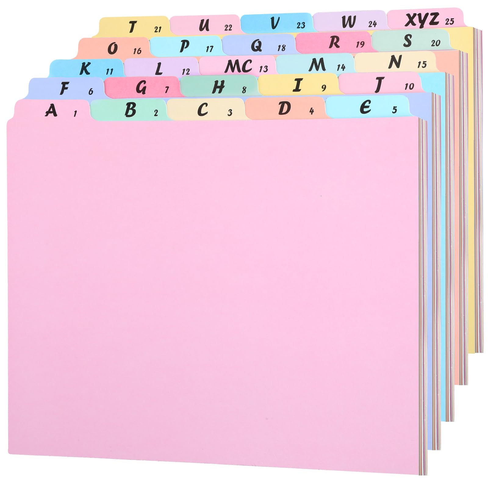Amazon.com : 1 Set 25 Alphabet File Dividers A-Z Top Tab File