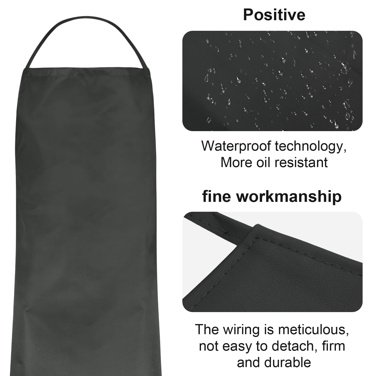 Delantal Impermeable A Prueba De Aceite, Estilo Una Sola Pieza Sin Mangas, Cuero, Delantal Carnicero Resistente Desgaste Y A La Suciedad, Adecuado Para Cocinar, Hornear Otras Escenas En La Cocina