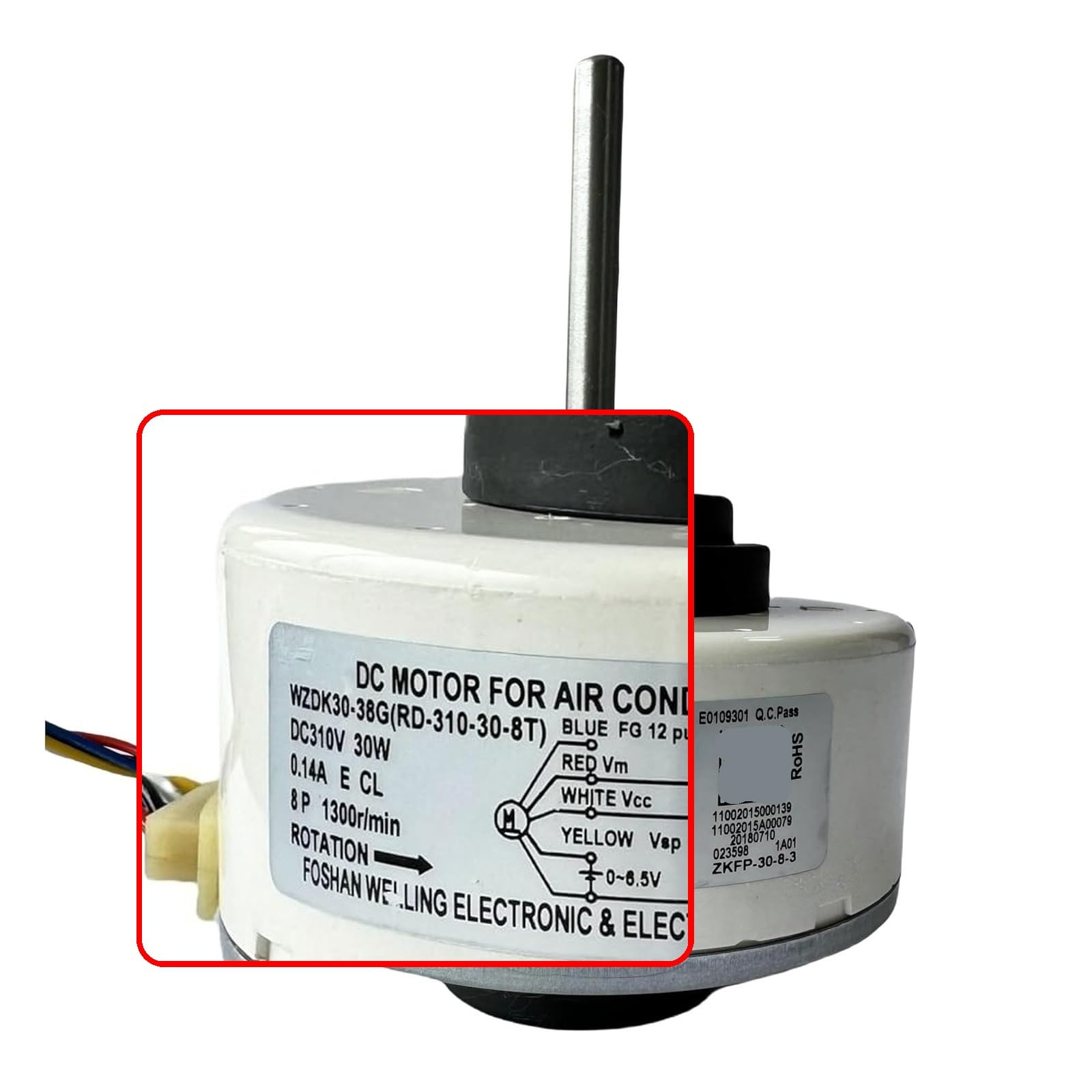 Klimaanlagenmotor WZDK30-38G RD-310-30-8T Bürstenloser DC-Lüftermotor, 30-W-Inverter-Klimaanlage DC-Kühlschrank