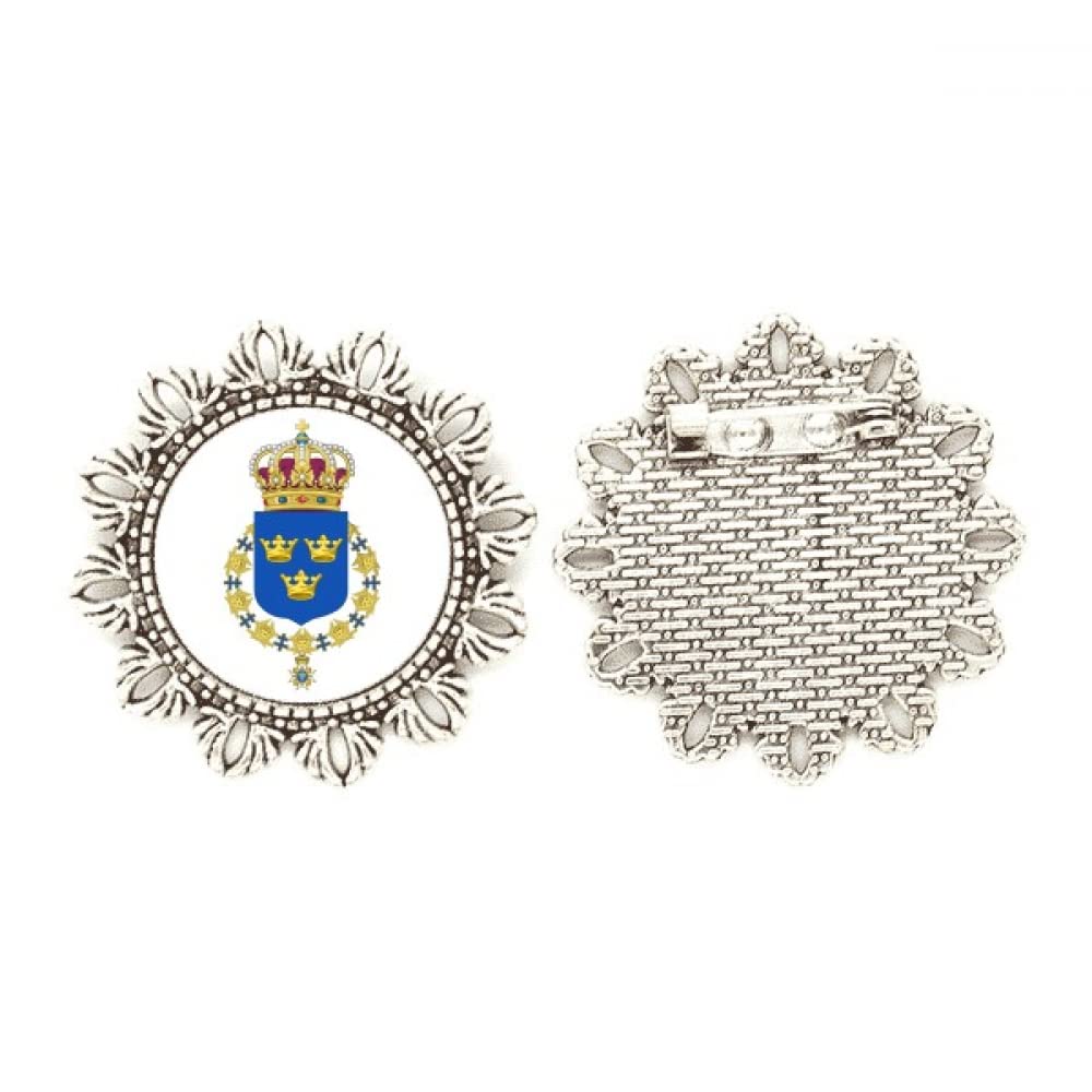 Broche de plata con emblema de Suecia UE talla medium para lucir en eventos oficiales 4