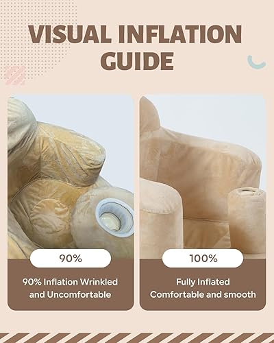 Miniatura 56 de Asiento inflable para bebés de 3 a 36 meses, silla de bebé con bomba de aire integrada, asiento de piso para bebé, asiento Bumbo para aprender a