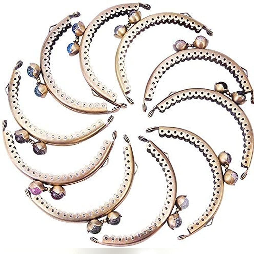 5Pcs Cerradura De Marco De Metal para Bolso, Bloqueo De Beso, Cierre Estilo Cartera, Del Arco Del Metal, De Hierro