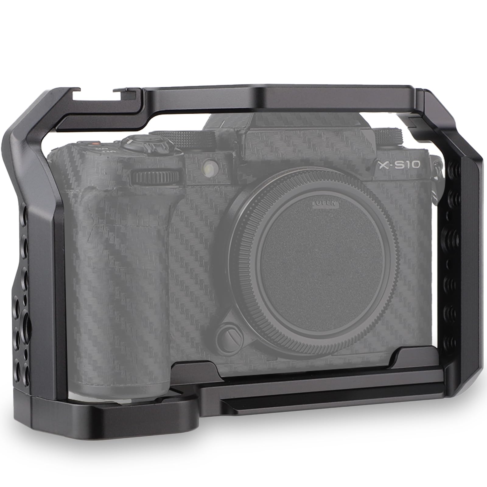 Leftfoto Camera Full Cage for FUJIFILM X-S10,Extension Mount Microphone Fill Light Bracket Filming Accessories,with Cold Shoe