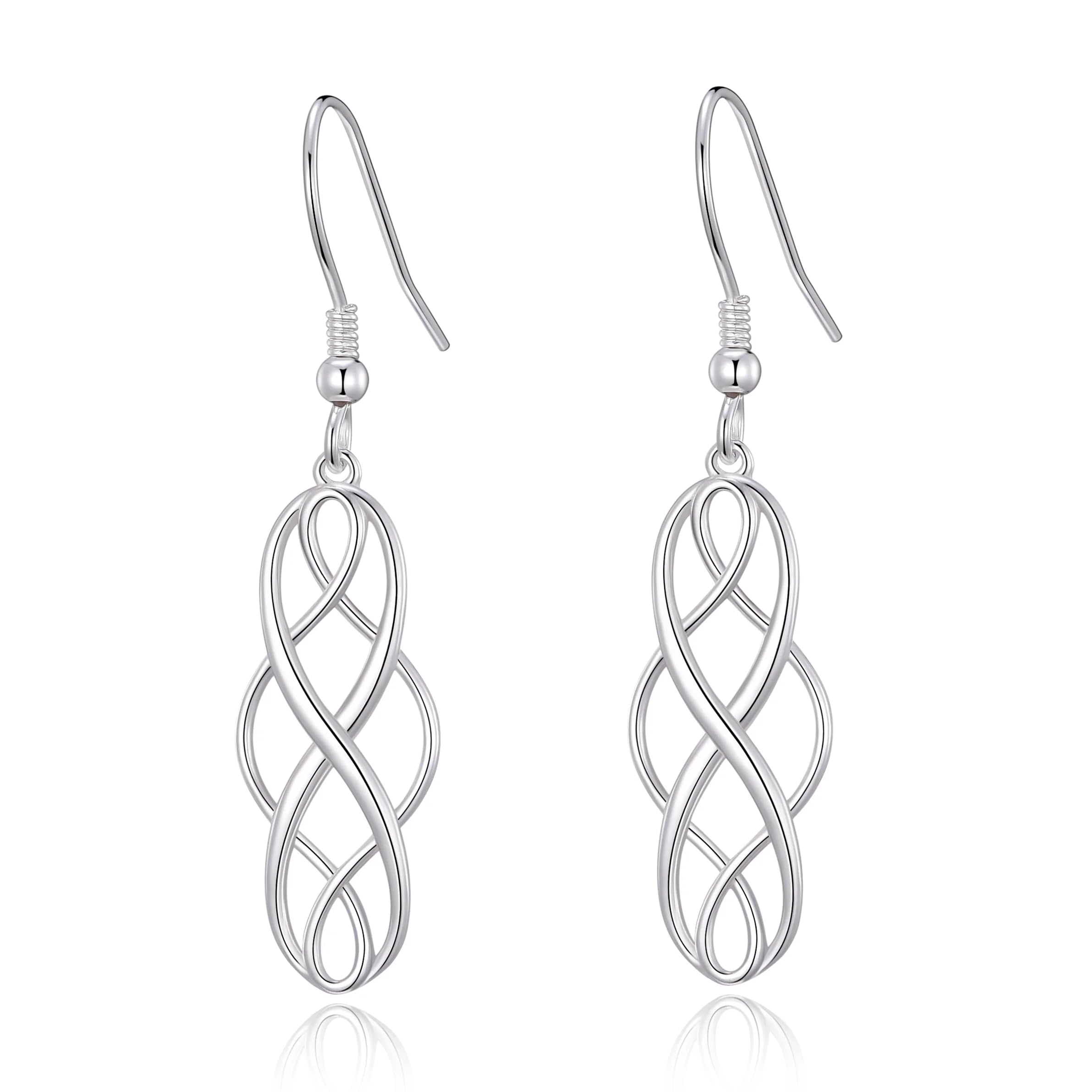 Philip Jones Sterling Silver Celtic Drop Earrings