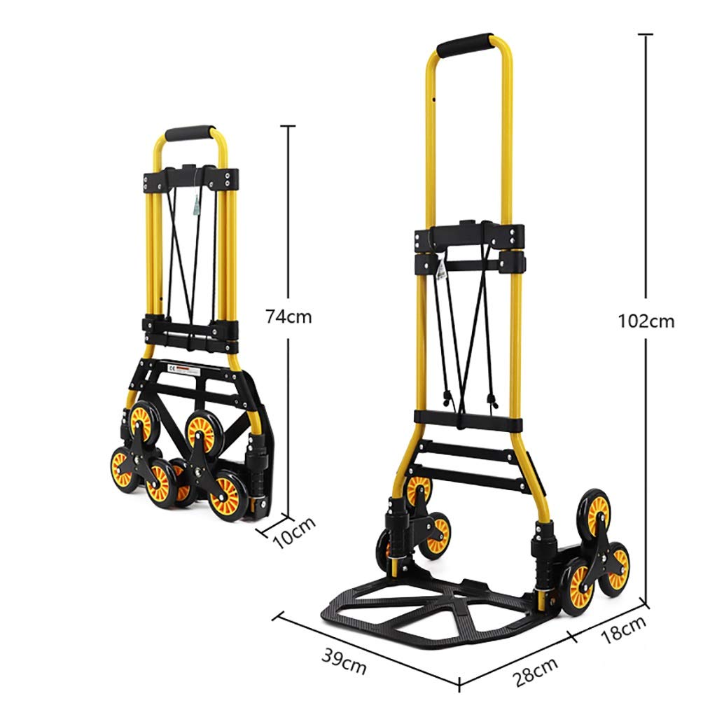 Camion a Mano Supermercato Portatile Carrello Della Spesa Drogheria, Carrello per Scale Rampicanti, Carrello per la Casa, Pull Merci Pieghevole, Carrello Pieghevole in Lega Di Alluminio, Carrel