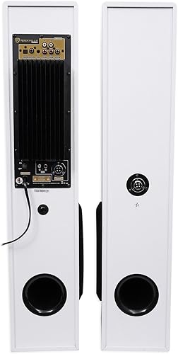 Miniatura 3 de Rockville Altavoces alimentados blancos de la torre del cine en casa de TM80W 8" subBluetoothUSB