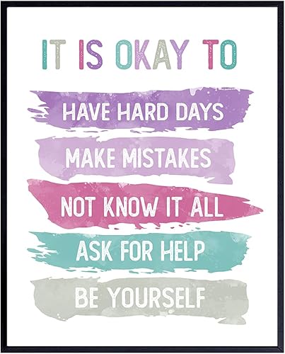 Inspiration Motivation - Arte de pared para el hogar, oficina, dormitorio, baño, citas positivas, decoración de pared, regalo de aliento para