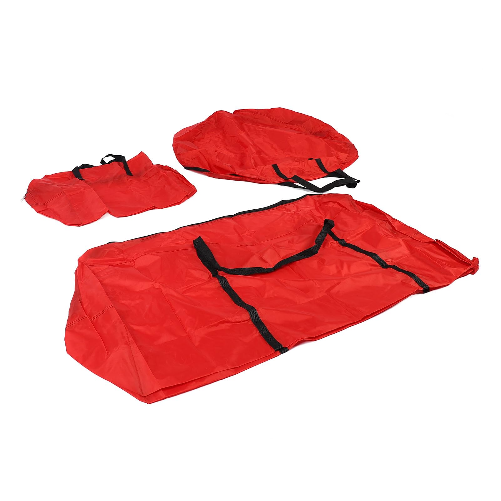 Borsa Portaoggetti per Albero di Natale, Grande capacità, Impermeabile, Facile da Usare, per Decorazioni Natalizie, in Tessuto Oxford, Set da Tre (Rosso)
