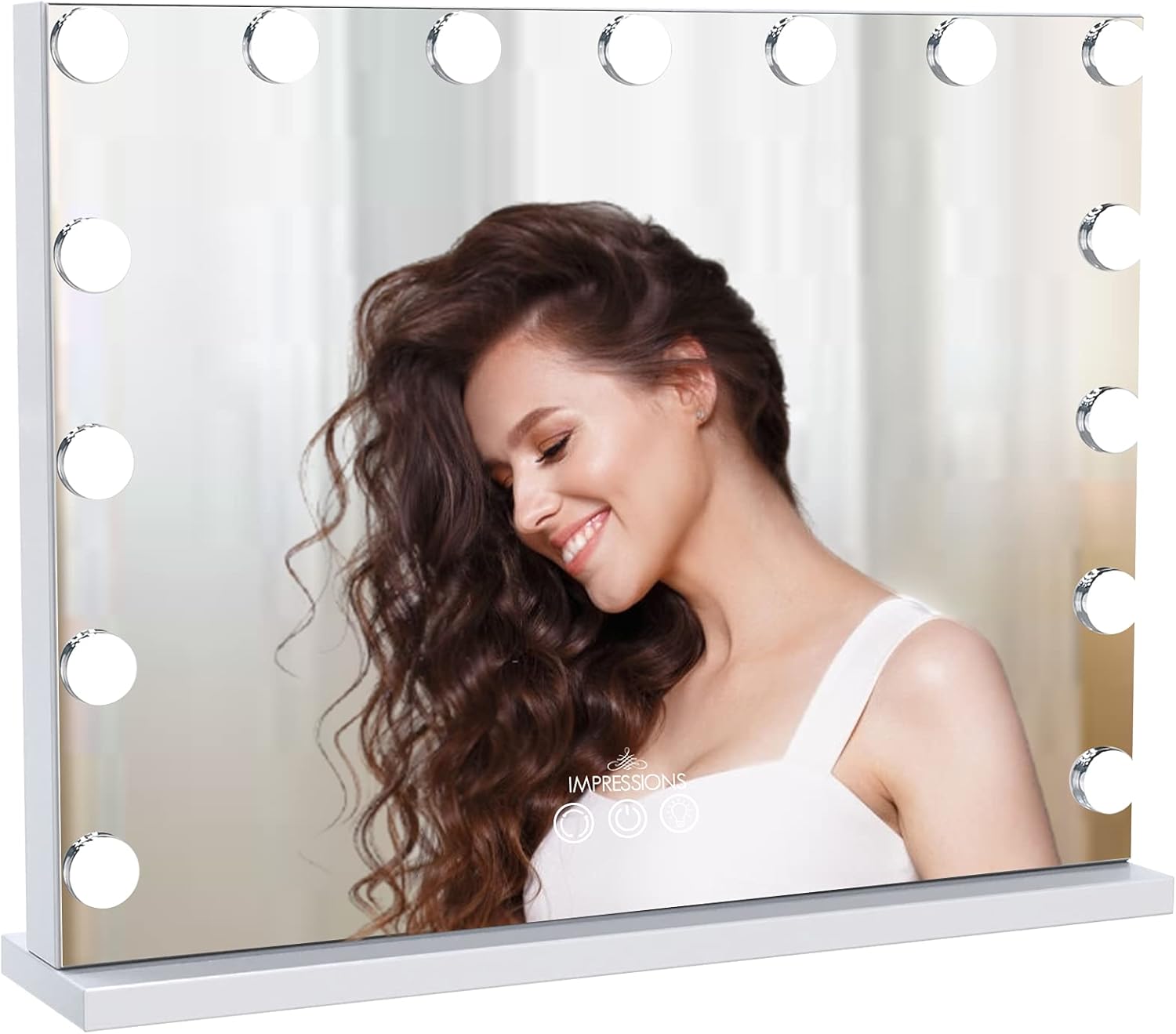 Impressions Hollywood Aurora Vanity Mirror with 15 Frosted