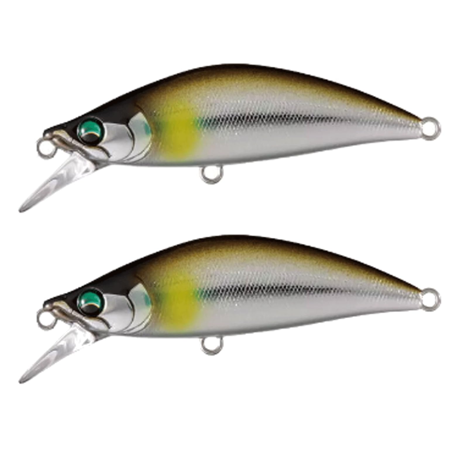 IvyLoutish Fishing Lure Bait 2 Pcs Mini Sinking Minnow Wobblers Fishing Bait 5cm 5.2g Trout Artificial Plastic Hard Bait Crankbait Bass Fishing Tackle Fishing Tackle