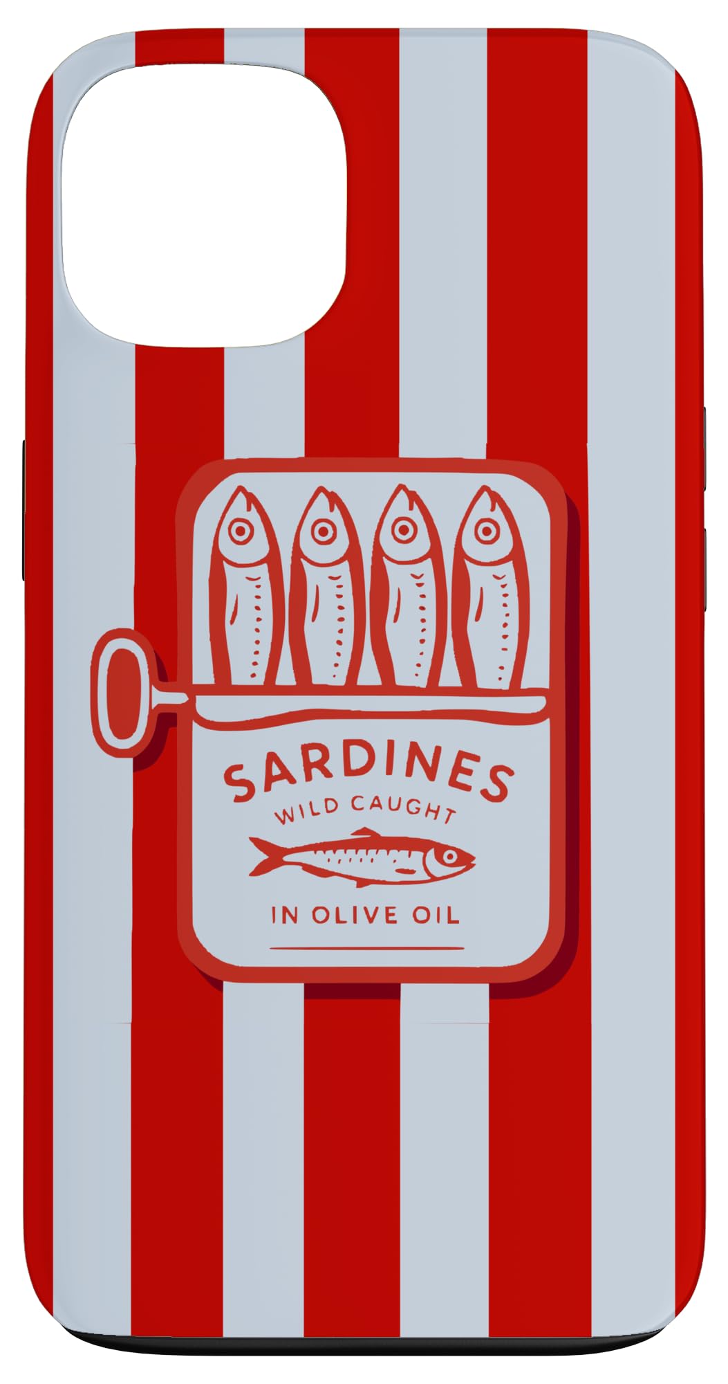 Pink Sardine Maximalist Vintage Food Stripes Beachy Summer Case for iPhone 13