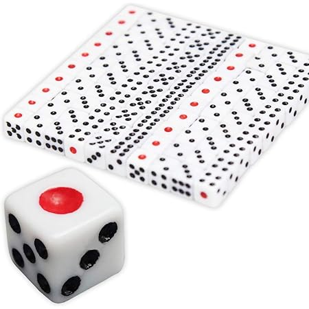 Amazon Ing Style 小さいサイコロ ダイス 8mm 6面体 持ち運び便利 ボードゲーム イベント トレカ すごろく 100個セット ボードゲーム おもちゃ