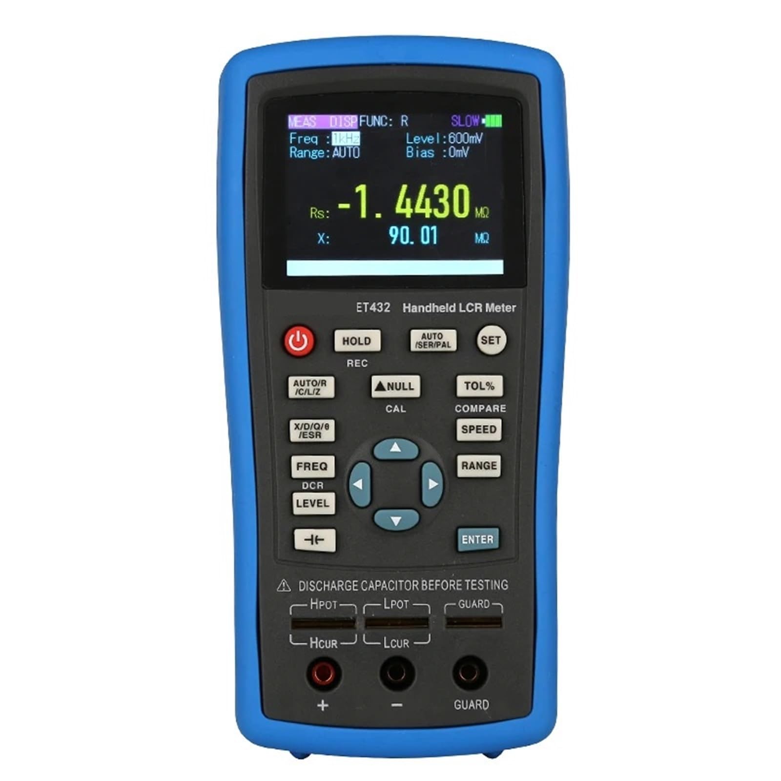 Multimetr cyfrowy, LCR Cyfrowy miernik mostkowy ET430 ET432 USB Przenośny o wysokiej precyzji pojemnościowy indukcyjny pomiar rezystancji Wyświetlacz cyfrowy Wszechstronne możliwości pomiarowe(ET432)