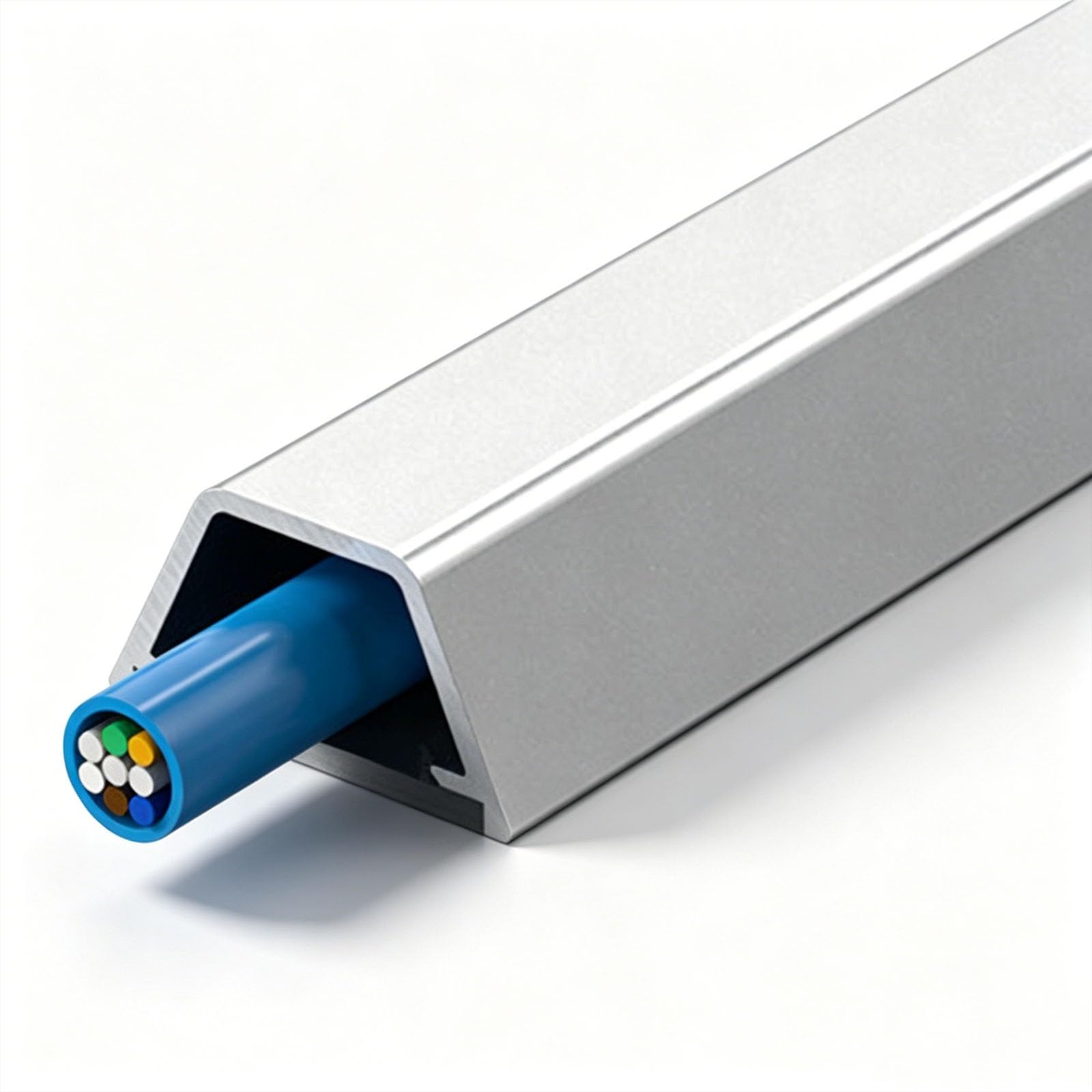 Passacavi Canalina Copricavi A Scatto Autoadesiva Color Argento per Garage E Officina – Adatta per Cavi di Varie Dimensioni(1 Cables,L 1.5m/59in/4.9ft)