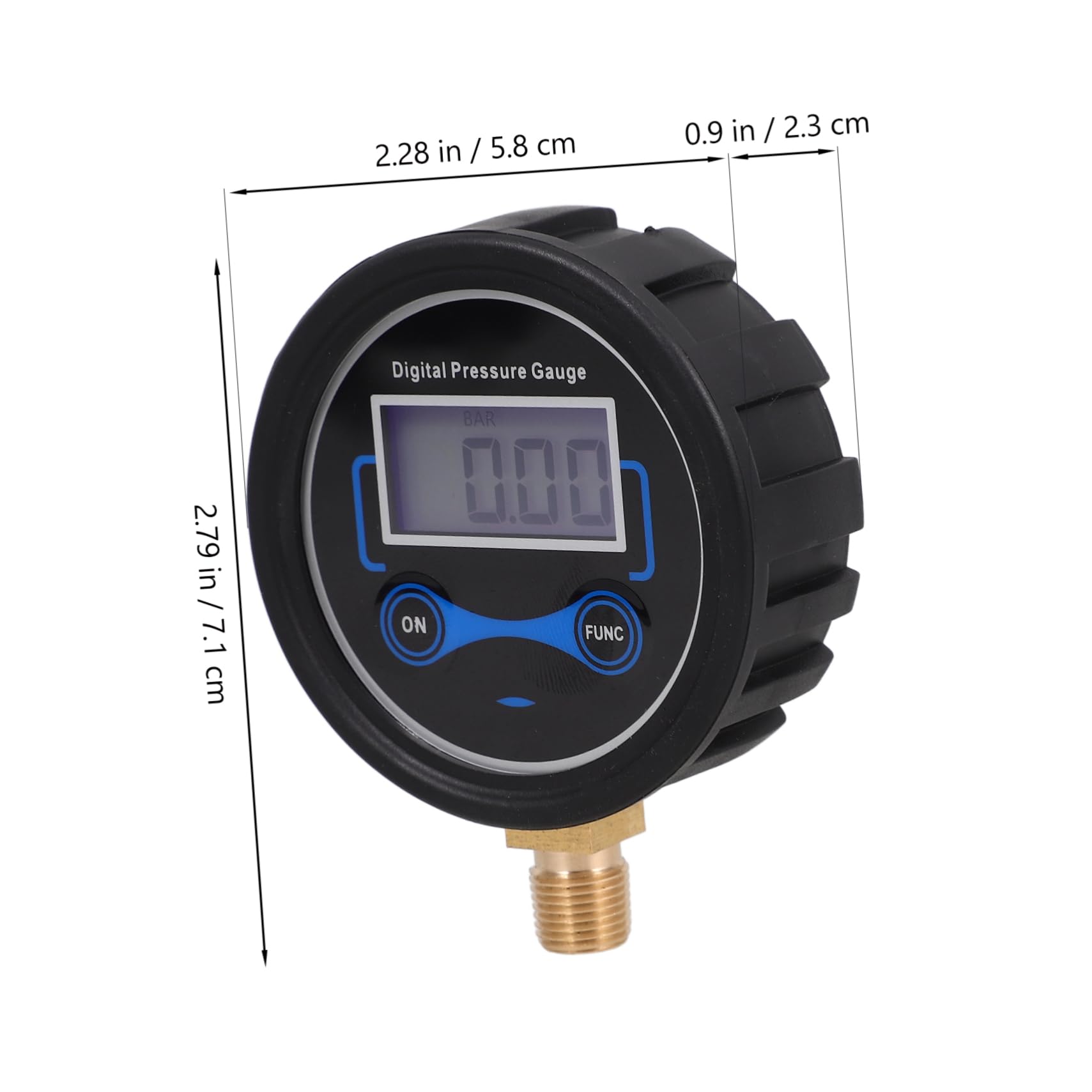 Alipis 3 Pièces Manomètre de Pression Numérique pour Pneus de Voiture Testeur de Pression avec Affichage LCD Outil de Mesure Pratique et Fiable pour Sécurité Routière