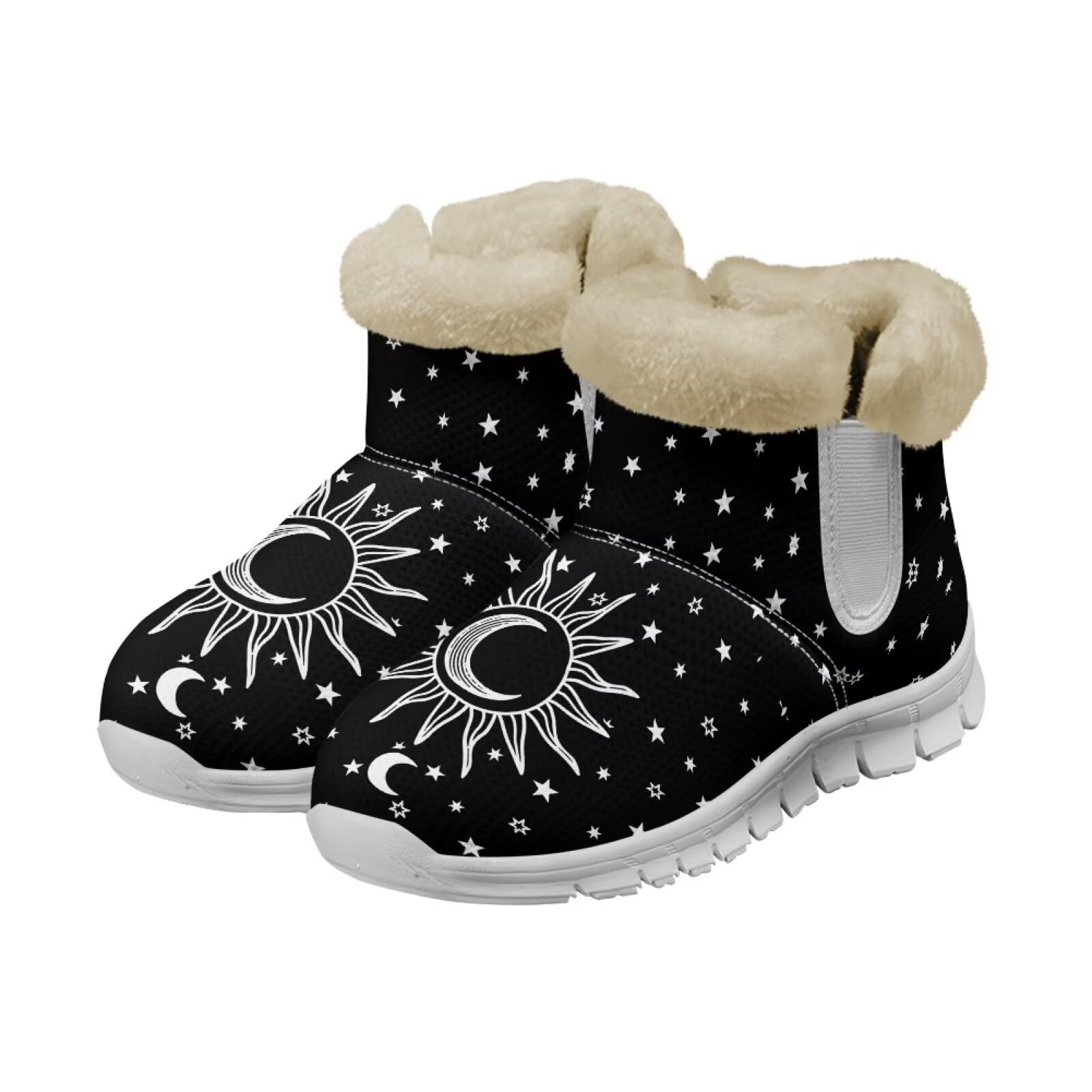 Womens Winter Snow Boots Comfortable Warm Ankle Booties Anti-Slip Outdoor Hiking Backpacking Cycling Boot Size 6-12