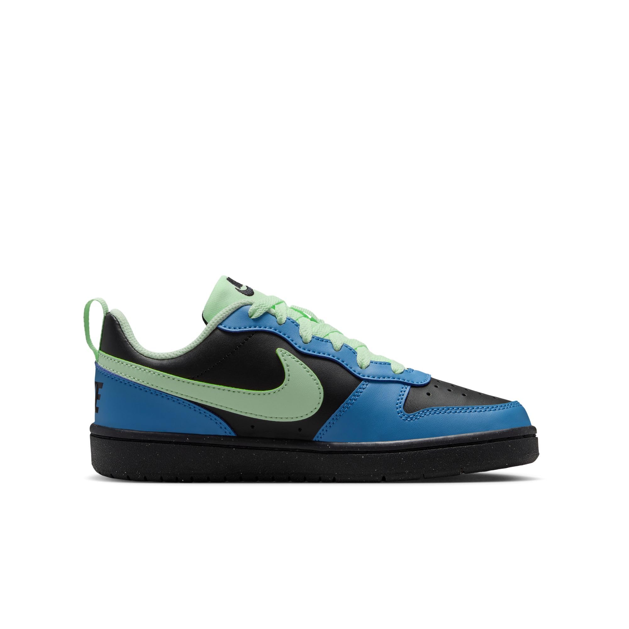 Nike Unisex Court Borough Low Recraft (Gs) Black/Volt Tint-Dutch Blue-Phantom Basketball Shoes 6 UK 4