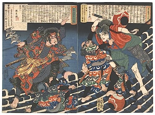 Tableau sur toile Huit Dog Utagawa Kuniyoshi pour sublimer la décoration de votre salon
