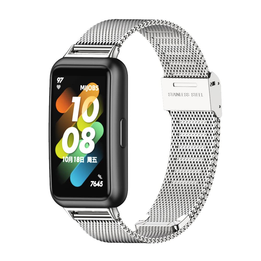 Metal Strap for Huawei Band 7 Wristband Stainless Steel Bands, Compatible with Huawei Band 7 Watch Replacement Bracelet
