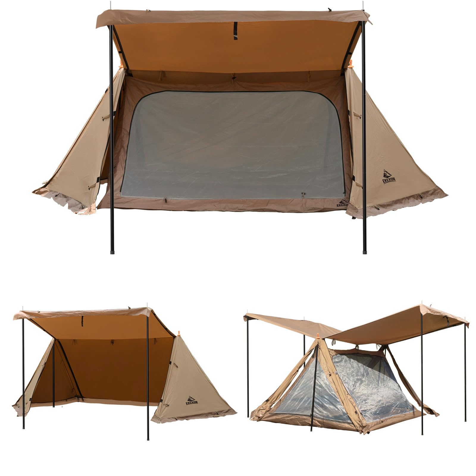 Amazon.co.jp: EKEXON パップテント TCポリコットン素材 軍幕  