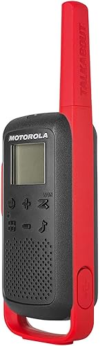 Miniatura 5 de Motorola Solutions, FRS portátil, T270, Talkabout, radios bidireccionales, recargable, 22 canales, 25 millas, negro con azul, paquete de 2
